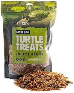 Fluker's Grub Bag Turtle Treat Insect Blend Dry Food 6oz - Includes Attached DBDPet Pro-Tip Guide