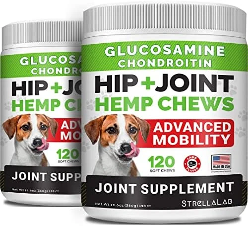Hemp Treats - Glucosamine Dog Joint Supplement + Omega 3 - W/Hemp Oil - Chondroitin, MSM - Advanced Mobility Chews - Joint Pain Relief - Hip & Joint Care - Chicken Flavor - 120 Ct - Made In USA 11 Hemp Treats - Glucosamine Dog Joint Supplement + Omega 3 - W/Hemp Oil - Chondroitin, MSM - Advanced Mobility Chews - Joint Pain Relief - Hip & Joint Care - Chicken Flavor - 120 Ct - Made In USA - Image 9