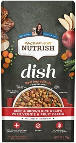 Rachael Ray Nutrish Dish Premium Dry Dog Food, Chicken & Brown Rice Recipe With Veggies & Fruit, 11.5 Pound -Zoo Shop 51jOhkK2LZL. AC 1
