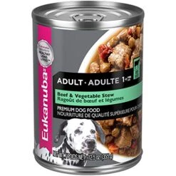Eukanuba Beef & Vegetable Stew Adult Wet Dog Food, (12) 12.5 Oz Cans