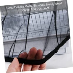 Yardwe Bird Cage Bird Cages For Parrots Catcher Cover Bird Cage Mesh Skirt Birdcage Mesh Net Cover Gauze Black Birdcage Guard Birds Cage Supply Birdcage Food Catcher Mesh Parrot -Zoo Shop 51jQb3Q1OgL