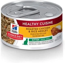 Hill's Science Diet Wet Cat Food, Kitten, Healthy Cuisine, Roasted Chicken & Rice Recipe, 2.8 Oz. Cans, 24-Pack 14 Hill's Science Diet Wet Cat Food, Kitten, Healthy Cuisine, Roasted Chicken & Rice Recipe, 2.8 Oz. Cans, 24-Pack -Zoo Shop 51jQyM3uAkL. AC