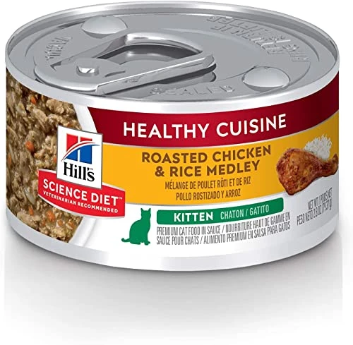 Hill's Science Diet Wet Cat Food, Kitten, Healthy Cuisine, Roasted Chicken & Rice Recipe, 2.8 Oz. Cans, 24-Pack 3 Hill's Science Diet Wet Cat Food, Kitten, Healthy Cuisine, Roasted Chicken & Rice Recipe, 2.8 Oz. Cans, 24-Pack