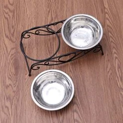 Dual Stainless Steel Dog Bowl Pet Water Food Feeder Bowl Dog Food Bowl Pet Bowl Size Small Pet Dog Utensils -Zoo Shop 51jYWX5UrBL