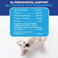 Rx PERIODONTAL Support-Dental Care For Dogs And Cats. Eliminates Bad Breath, Plaque, And Tartar. Promotes Healthy Teeth And Gums. Extra Large, 200 Grams. 10 Rx PERIODONTAL Support-Dental Care For Dogs And Cats. Eliminates Bad Breath, Plaque, And Tartar. Promotes Healthy Teeth And Gums. Extra Large, 200 Grams. -Zoo Shop 51jf3PjFHNL