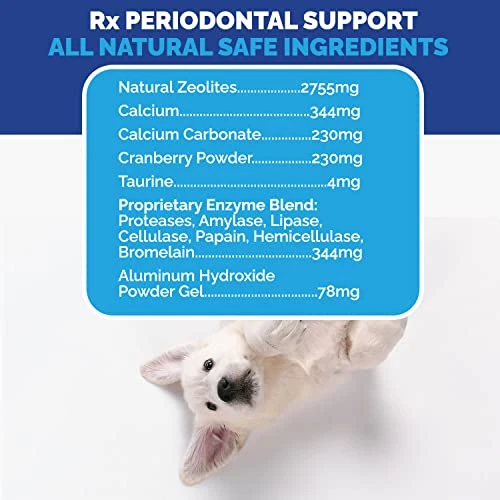 Rx PERIODONTAL Support-Dental Care For Dogs And Cats. Eliminates Bad Breath, Plaque, And Tartar. Promotes Healthy Teeth And Gums. Extra Large, 200 Grams. 6 Rx PERIODONTAL Support-Dental Care For Dogs And Cats. Eliminates Bad Breath, Plaque, And Tartar. Promotes Healthy Teeth And Gums. Extra Large, 200 Grams. - Image 4