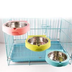 Balacoo Cat Bowls Dog Bowls Stainless Steel Dog Stainless Steel Pet Feeding Bowl Stainless Steel Cat Food Bowl Hanging Drink Water Bowl For Cat (Size L) Stainless Steel Pet Bowls -Zoo Shop 51juE4cFhxL