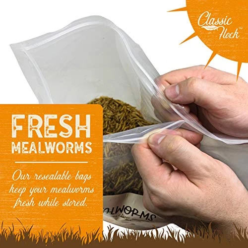 Classic Flock 5LB Dried Mealworms Non-GMO High Protein Treats For Chicken, Wild Birds, Ducks, Fish, Hedgehogs, Lizards, Reptiles 5 Classic Flock 5LB Dried Mealworms Non-GMO High Protein Treats For Chicken, Wild Birds, Ducks, Fish, Hedgehogs, Lizards, Reptiles - Image 3