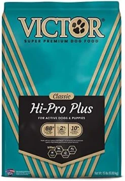 VICTOR Super Premium Dog Food – Hi-Pro Plus Dry Dog Food – 30% Protein, Gluten Free - For High Energy And Active Dogs & Puppies, 50lbs -Zoo Shop 51jzWCk1UCL. AC