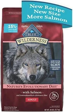 Blue Buffalo Wilderness High Protein Natural Adult Dry Dog Food Plus Wholesome Grains, Salmon 24 Lb Bag -Zoo Shop 51k7Dpr60L. AC