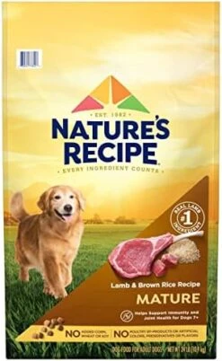 Nature′s Recipe Dry Dog Food, Mature Lamb & Brown Rice Recipe, 24 Lb. Bag -Zoo Shop 51k8QhlubTL. AC