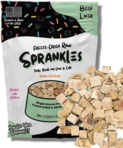 SPRANKLES Freeze Dried Chicken Liver Treats For Cats & Dogs - Single Ingredient All Natural Grain-Free, High Protein, Made In USA - Perfect For Training, Topper Or Snack (Chicken Liver, 6 Ounce) -Zoo Shop 51kBBbIExbL. AC