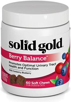 Solid Gold Cranberry Supplement For Dogs & Cats For Urinary Tract Health - Berry Balance UTI + Bladder + Kidney Support For Cats And Dogs With Antioxidants - Cranberry Powder - 3.5 Oz -Zoo Shop 51kOjSMRZQL. AC