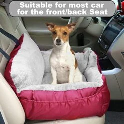 Utotol Dog Car Seats With Dog Seat Belt, Washable Dog Booster Pet Car Seat For Small Dogs, Anti-Slip Dog Travel Car Dog Bed For Car Front Or Back Seat, Adjustable Safety Buckle, Storage Pockets -Zoo Shop 51kkCxAI7XL