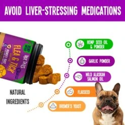 True Tails Flea And Tick Prevention For Dogs – 90 Bacon Soft Chews Dog Flea & Tick Control – Natural Flea And Tick Treatment With Garlic, Hemp, Vitamin B Complex – With No Preservatives -Zoo Shop 51koxZzj0IL