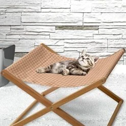 Lunarable Food Pet Hammock, Bunch Of Sliced Limes Background Yummy Fruit Fresh Tropical Vitamin Picture Print, Bed For Kittens Canopy With Durable Wooden Frame, 22" X 19 1/2" X 13", Fern Green -Zoo Shop 51l0U5fM1wL. AC