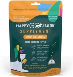 Happy Go Healthy Gut Health Supplements For Dogs | Prebiotic & Probiotic Food Topper With Ginger Root, Icelandic Seaweed, And Organic Kelp | All Breeds And Sizes | 60 Count 27 Happy Go Healthy Gut Health Supplements For Dogs | Prebiotic & Probiotic Food Topper With Ginger Root, Icelandic Seaweed, And Organic Kelp | All Breeds And Sizes | 60 Count -Zoo Shop 51l4e6HF7NL. AC