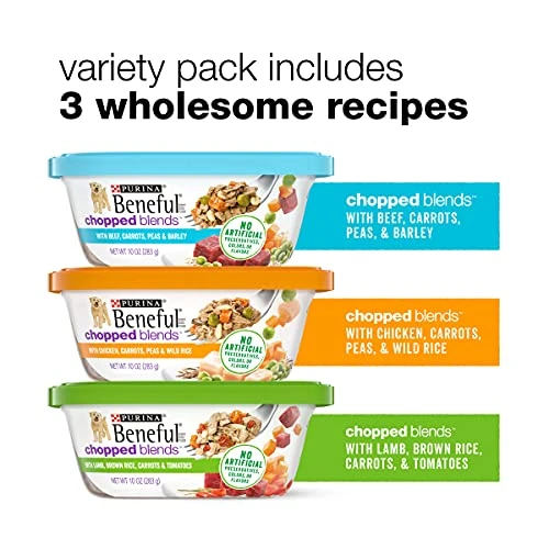 Purina Beneful High Protein, Gravy Wet Dog Food Variety Pack, Chopped Blends - (12) 10 Oz. Tubs 4 Purina Beneful High Protein, Gravy Wet Dog Food Variety Pack, Chopped Blends - (12) 10 Oz. Tubs - Image 2