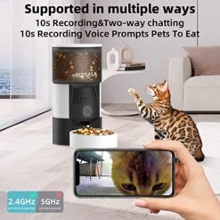 REDSASA Automatic Cat Feeder, Cat Feeder With Camera, 3L Automatic Cat Food Dispenser With Night Vision&1080P HD Video, Up To 20 Portions 8 Meals Per Day -Zoo Shop 51lQf0rzg5L
