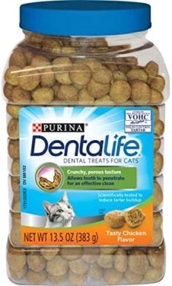 DentaLife Purina Made In USA Facilities Cat Dental Treats, Tasty Chicken Flavor - 19 Oz. Canister 19 DentaLife Purina Made In USA Facilities Cat Dental Treats, Tasty Chicken Flavor - 19 Oz. Canister -Zoo Shop 51lTEnznjGL. AC
