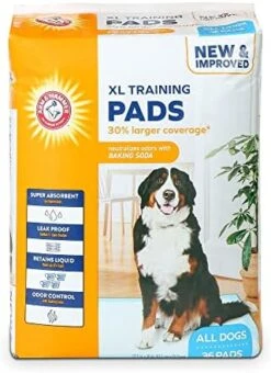 Arm & Hammer For Dogs Training Pads For Stay-at-Home Dogs | New & Improved Super Absorbent, Leak-Proof, Odor Control Quilted Dog Training Pads With Baking Soda | 75 Count Wee Wee Pads,White 24 Arm & Hammer For Dogs Training Pads For Stay-at-Home Dogs | New & Improved Super Absorbent, Leak-Proof, Odor Control Quilted Dog Training Pads With Baking Soda | 75 Count Wee Wee Pads,White -Zoo Shop 51lac1wfn L. AC