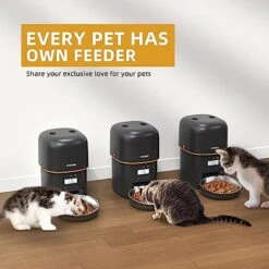 Yuposl Automatic Dog Feeders - 2 Packs 8cup/68oz For Pets, Cat Feeder Over 180-day Battery Life, Automatic Cat Feeders 1-6 Meals Control, Pet Feeder Cat Food Dispenser Freshness Dry Food -Zoo Shop 51lggWApMwL