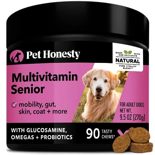 Pet Honesty Senior 10 In 1 Dog Multivitamin - Essential Dog Supplements & Vitamins - Glucosamine Chondroitin, Probiotics, Omega Fish Oil For Dogs Health & Heart- Dog Health Supplies (Smoked Duck) 3 Pet Honesty Senior 10 In 1 Dog Multivitamin - Essential Dog Supplements & Vitamins - Glucosamine Chondroitin, Probiotics, Omega Fish Oil For Dogs Health & Heart- Dog Health Supplies (Smoked Duck)