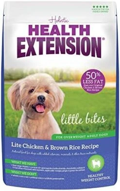 Health Extension Little Bites Weight Control Dry Dog Food, Grain-Free, Natural Food For Overweight Adult Dogs With Added Vitamins & Mineral, Include Lite Chicken & Brown Rice Recipe (4 Lbs) -Zoo Shop 51lrwJIWy7L. AC
