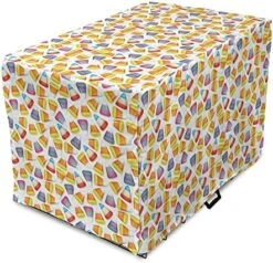 Lunarable Candy Corn Dog Crate Cover, Repetitive Pattern Of Colorful Food Halloween Print For Entertainment, Easy To Use Pet Kennel Cover For Small Dogs Puppies Kittens, 48 Inch, White And Multicolor -Zoo Shop 51lvkhKidL. AC 3
