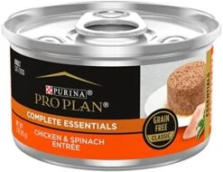 Purina Pro Plan Grain Free Pate Wet Cat Food, COMPLETE ESSENTIALS Turkey & Vegetables Entree - (24) 3 Oz. Pull-Top Cans -Zoo Shop 51m2DZ wAeL. AC