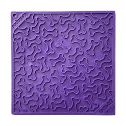 SodaPup Bones EMat – Durable Lick Mat Feeder Made In USA From Non-Toxic, Pet-Safe, Food Safe Rubber For Mental Stimulation, Avoiding Overfeeding, Fresh Breath, Digestive Health, Calming, & More
