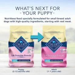 Blue Buffalo Life Protection Formula Natural Puppy Small Breed Dry Dog Food, Chicken And Oatmeal 5-lb Trial Size Bag -Zoo Shop 51mEGtNjigL