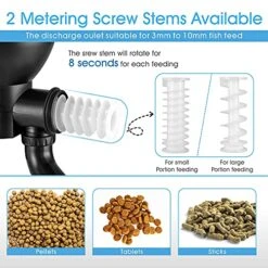 Hygger LCD Control Automatic Pond Fish Feeder, Capacity 5.5L, DC 12V -Zoo Shop 51mGNbiCmGL