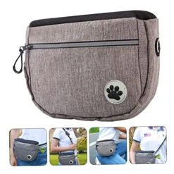 Hohopeti Pet Treat Bag Snack Pouch Dog Walking Food Bag Dog Training Waist Bag Puppy Treat Pouch Pet Training Waist Bag Pet Training Waist Pouch Waist Purse Dog Waist Bag Pet Snack Bag Grey -Zoo Shop 51mIsFMU5fL