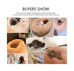 YangYan New Style Super Soft Dog Bed Round Washable Long Plush Dog Kennel Cat House Velvet Mats Sofa For Chihuahua Dog Basket Pet Bed (Color : Q, Size : XXL 80cm) -Zoo Shop 51mRNK6FC1L