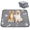 Yuehuam Washable Pee Pads For Dogs, 2 Pack Fast Drying Reusable Dog Training Pads, Super Absorbent Waterproof Whelping Training Mat For Puppy/Senior Dog Indoor, Outdoor And Car Travel -Zoo Shop 51mVW4JhYgL