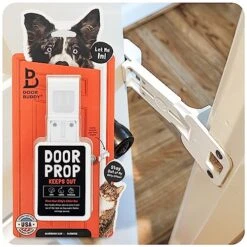 Door Buddy Door Prop For Cats - Easiest Cat Door Latch Holder To Keep Interior Door Open For Pets - Dog Proof Cat Feeding Station & Litter Box - Strong & Portable Door Stopper & Pet Gate Alternative
