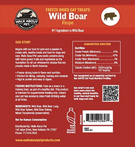 Walk About Freeze Dried Treats For Cats – Boar 2 Oz 4 Walk About Freeze Dried Treats For Cats – Boar 2 Oz - Image 2