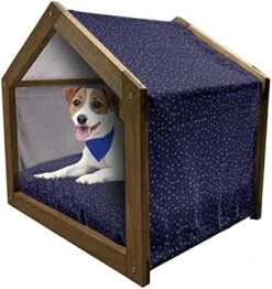 Ambesonne Jellyfish Wooden Pet House, Various Outline Organisms With Paint Drops Marine Fauna Line Art, Indoor & Outdoor Portable Dog Kennel With Pillow And Cover, Small, Dark Magenta Rose 26 Ambesonne Jellyfish Wooden Pet House, Various Outline Organisms With Paint Drops Marine Fauna Line Art, Indoor & Outdoor Portable Dog Kennel With Pillow And Cover, Small, Dark Magenta Rose -Zoo Shop 51mxfBiG LL. AC