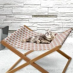 Lunarable Food Pet Hammock, Bunch Of Sliced Limes Background Yummy Fruit Fresh Tropical Vitamin Picture Print, Bed For Kittens Canopy With Durable Wooden Frame, 22" X 19 1/2" X 13", Fern Green -Zoo Shop 51n6MepwU2L. AC