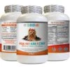 Dog Hair And Skin Supplements - Dog Healthy Hair And Coat - Shinny Coat - Skin Health - Immune Support - Nail Health - Coq10 For Dogs - 60 Treats (1 Bottle)