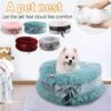 Watonic Dog Bed Cat Bed Comfortable Plush Kennel Dogs Pet Litter Deep Sleep Cat Litter Sleeping Bed Bow Lace Noble Elegant Wedding (Gray,15.76inch) -Zoo Shop 51nGaeANzCL