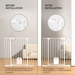 Extra Tall Wide Baby Gate With Cat Door For Stairs Doorways Dog Pet Cat Gate With Walk Througe Door Pressure Mounted 14 Extra Tall Wide Baby Gate With Cat Door For Stairs Doorways Dog Pet Cat Gate With Walk Througe Door Pressure Mounted -Zoo Shop 51nHWxvNUJL