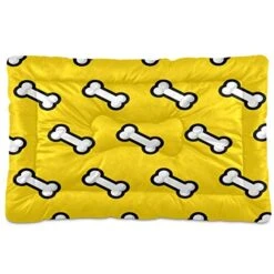 KEEPREAL Dogs Food Bone Dog Bed Cat Bed, Rectangle Comfortable Pet Bed, Ultra Soft Calming Dog Bed For Small Medium Large Dogs, 36x24in