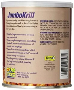 Tetra JumboKrill Freeze-Dried Jumbo Shrimp 3.5 Ounces, Natural Shrimp Treat For Aquarium Fish, Red (16198) -Zoo Shop 51nNhM4AxFL