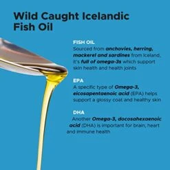 Pet Honesty Omega-3 Fish Oil For Dogs And Cats (32oz) - Better Than Salmon Oil For Dogs - Skin And Coat Supplement - EPA + DHA Fatty Acids - Supports Shedding, Skin, Immunity, Joint, Brain & Heart -Zoo Shop 51nWUEz22aL