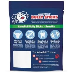 ValueBull Bully Sticks For Small Dogs, Extra Thin 6 Inch, 200 Count - All Natural Dog Treats, 100% Beef Pizzles, Single Ingredient Rawhide Alternative -Zoo Shop 51noOLmZb5L