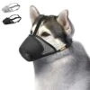 Dog Muzzle Mesh With Overhead Strap, No Lick Dog Mask Mouth Guard Muzzle For Dogs Prevent Biting Chewing (M, Black) -Zoo Shop 51nuF33SNdL