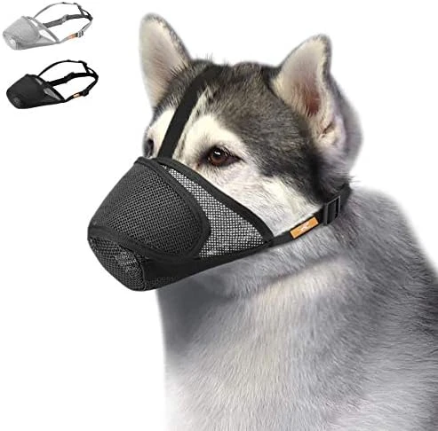 Dog Muzzle Mesh With Overhead Strap, No Lick Dog Mask Mouth Guard Muzzle For Dogs Prevent Biting Chewing (M, Black) 11 Dog Muzzle Mesh With Overhead Strap, No Lick Dog Mask Mouth Guard Muzzle For Dogs Prevent Biting Chewing (M, Black) - Image 9