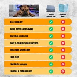 101mart Premium Washable Reusable Dog Pee Pads| Multi-Purpose Super Absorbent Leak-Proof Non-Slip Mat For Potty Training, Whelping, Crate Playpen Litterbox Liner, Food Water Placemat | Gray XL 2-Pack -Zoo Shop 51ny7zDCy7L